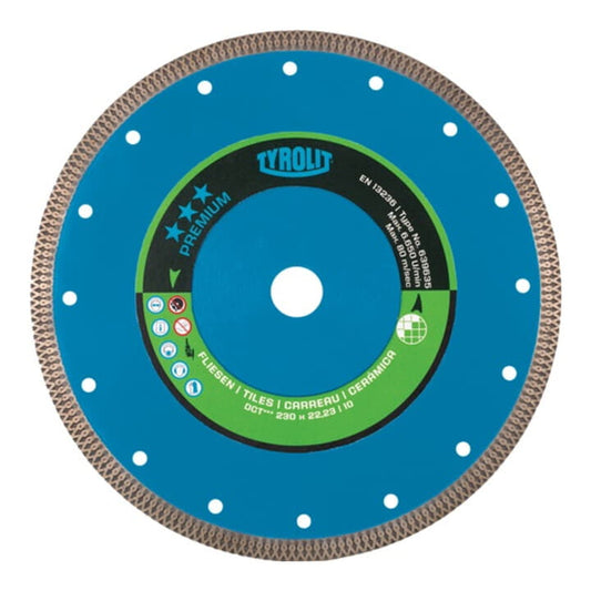 Disque à tronçonner diamanté TYROLIT Premium Ø 230 mm alésage 22,23 mm (4000845050)