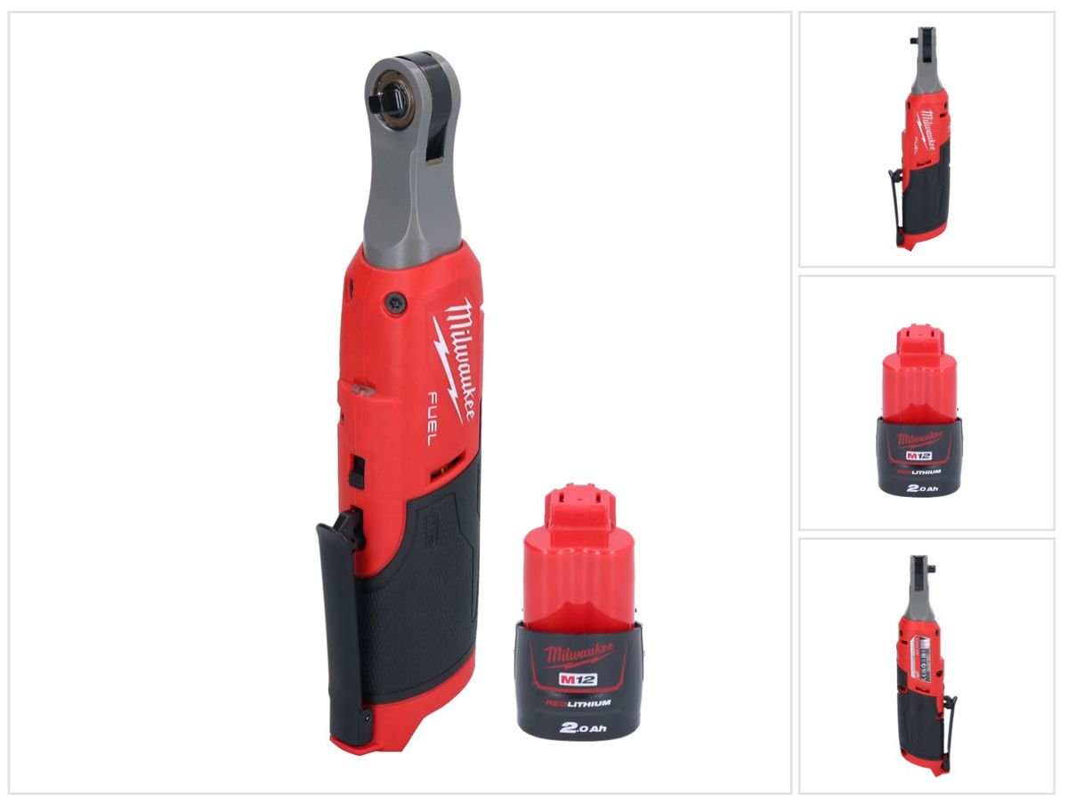 Cliquet à batterie Milwaukee M12 FHIR14-201 12 V 47 Nm 1/4" brushless + 1x batterie 2,0 Ah - sans chargeur