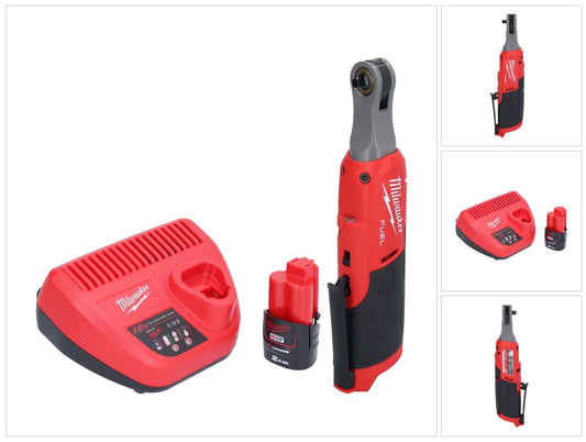 Cliquet à batterie Milwaukee M12 FHIR14-201 12 V 47 Nm 1/4" brushless + 1x batterie 2,0 Ah + chargeur