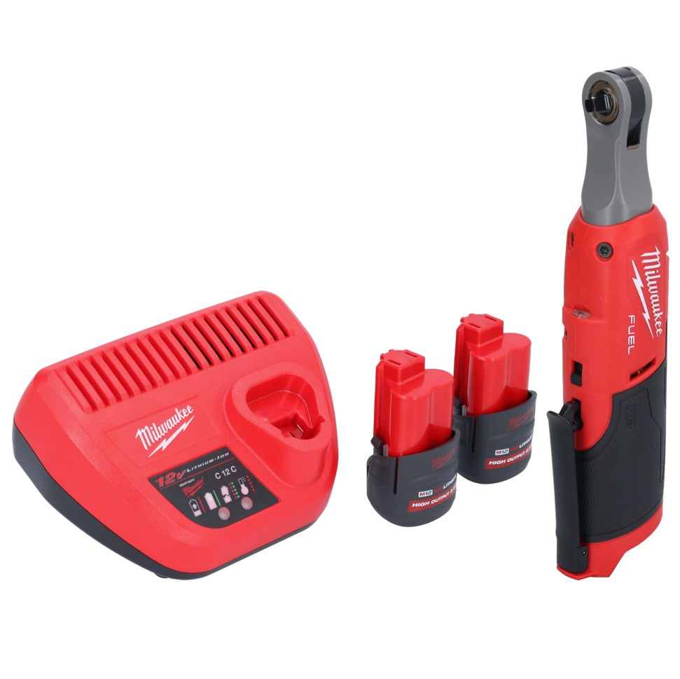 Cliquet à batterie Milwaukee M12 FHIR14-252 12 V 47 Nm 1/4" brushless + 2x batterie 2,5 Ah + chargeur