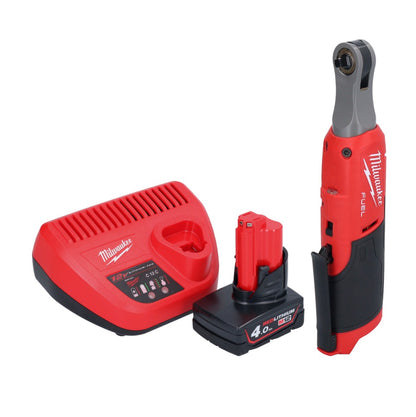 Cliquet à batterie Milwaukee M12 FHIR14-401 12 V 47 Nm 1/4" brushless + 1x batterie 4,0 Ah + chargeur