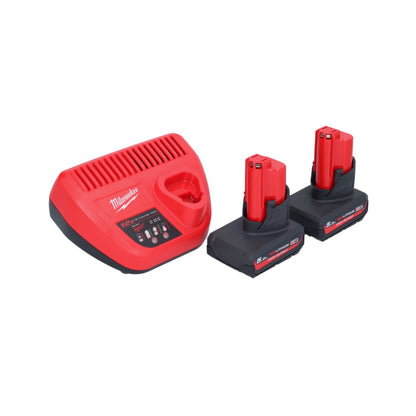 Cliquet à batterie Milwaukee M12 FHIR14-502 12 V 47 Nm 1/4" brushless + 2x batterie 5,0 Ah + chargeur