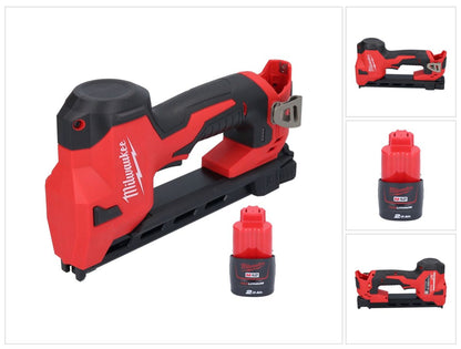 Agrafeuse sur batterie Milwaukee M12 BCST-201 12 V 19 x 25,4 mm + 1x batterie 2,0 Ah - sans chargeur