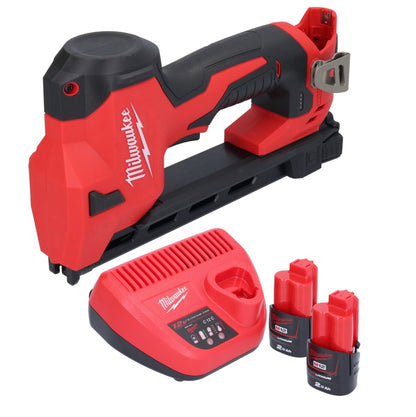 Agrafeuse sur batterie Milwaukee M12 BCST-202 12 V 19 x 25,4 mm + 2x batteries 2,0 Ah + chargeur