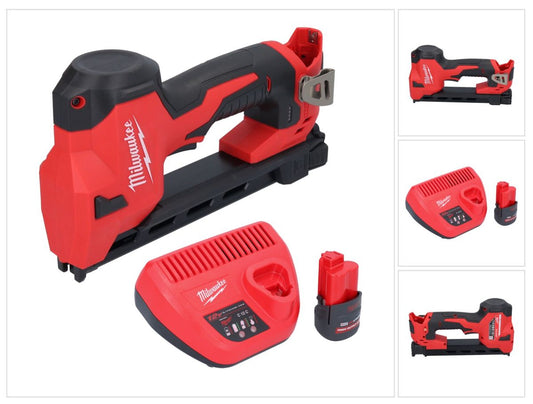 Agrafeuse sur batterie Milwaukee M12 BCST-251 12 V 19 x 25,4 mm + 1x batterie 2,5 Ah + chargeur