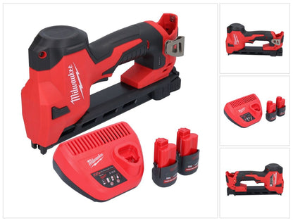 Agrafeuse sur batterie Milwaukee M12 BCST-252 12 V 19 x 25,4 mm + 2x batteries 2,5 Ah + chargeur