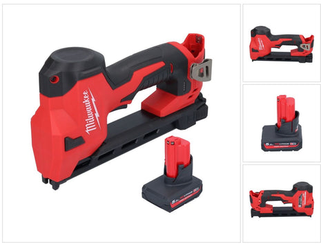 Agrafeuse sur batterie Milwaukee M12 BCST-501 12 V 19 x 25,4 mm + 1x batterie 5,0 Ah - sans chargeur