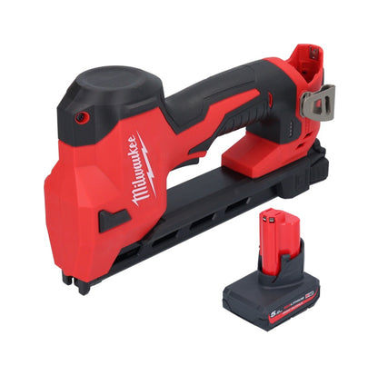 Agrafeuse sur batterie Milwaukee M12 BCST-501 12 V 19 x 25,4 mm + 1x batterie 5,0 Ah - sans chargeur