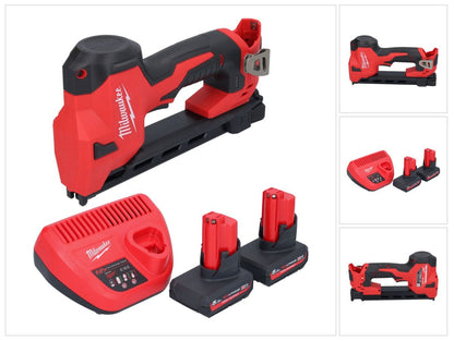 Agrafeuse sur batterie Milwaukee M12 BCST-502 12 V 19 x 25,4 mm + 2x batteries 5,0 Ah + chargeur