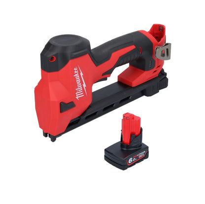 Agrafeuse sur batterie Milwaukee M12 BCST-601 12 V 19 x 25,4 mm + 1x batterie 6,0 Ah - sans chargeur