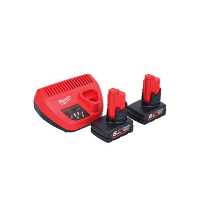 Agrafeuse sur batterie Milwaukee M12 BCST-602 12 V 19 x 25,4 mm + 2x batteries 6,0 Ah + chargeur