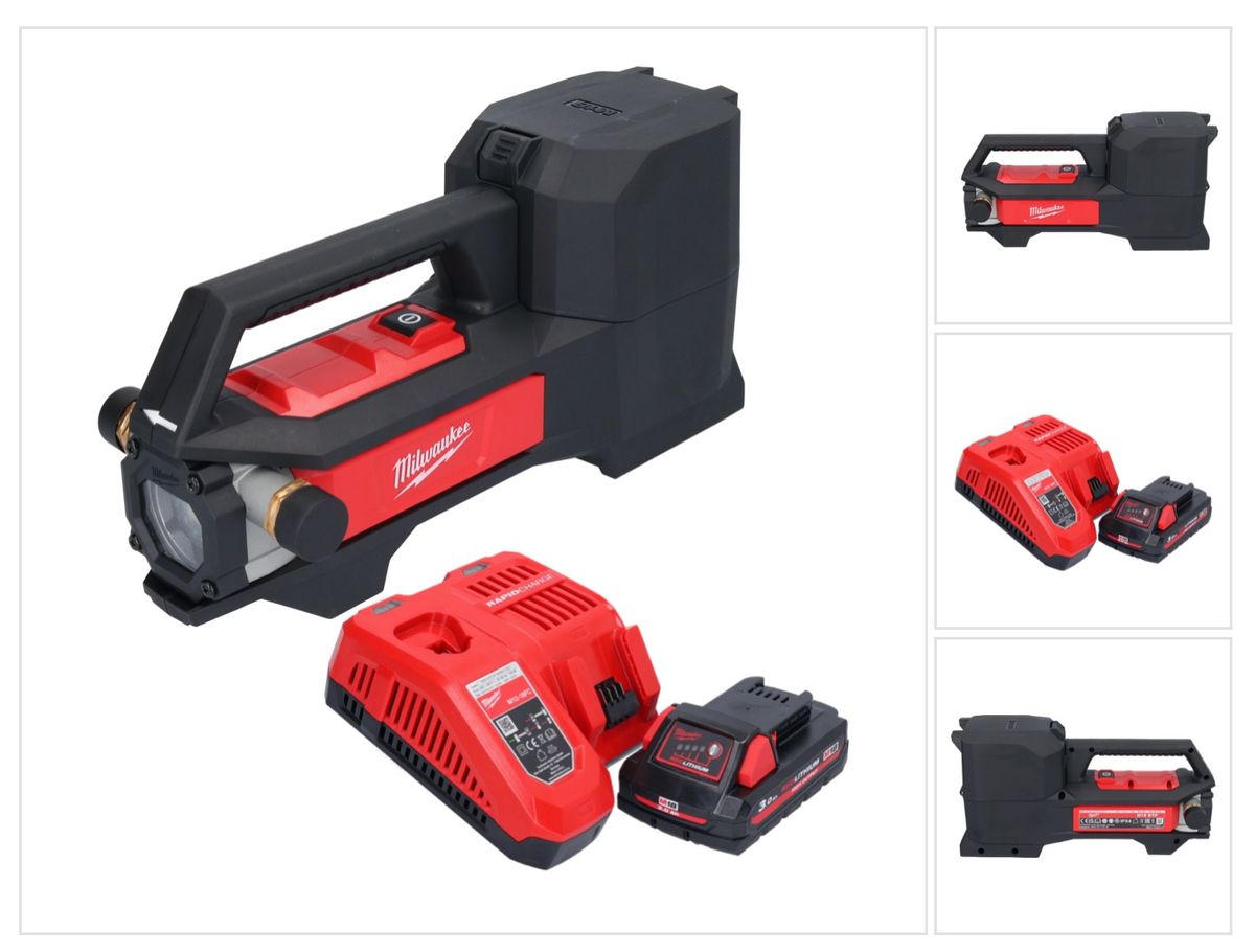 Milwaukee M18 BTP-301 Akku Transferpumpe 18 V 1817 l/h + 1x Akku 3,0 Ah + Ladegerät