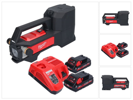 Pompe de transfert de batterie Milwaukee M18 BTP-302 18 V 1817 l/h + 2x batteries 3,0 Ah + chargeur