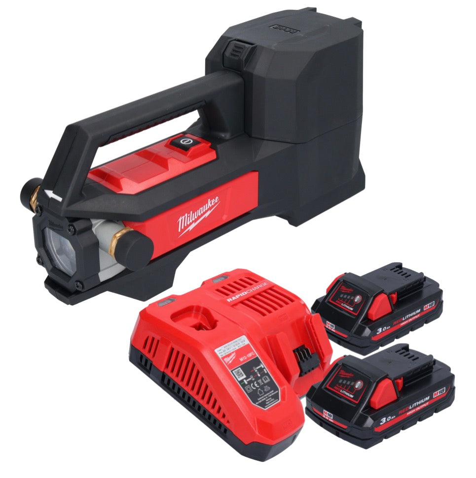 Milwaukee M18 BTP-302 Akku Transferpumpe 18 V 1817 l/h + 2x Akku 3,0 Ah + Ladegerät