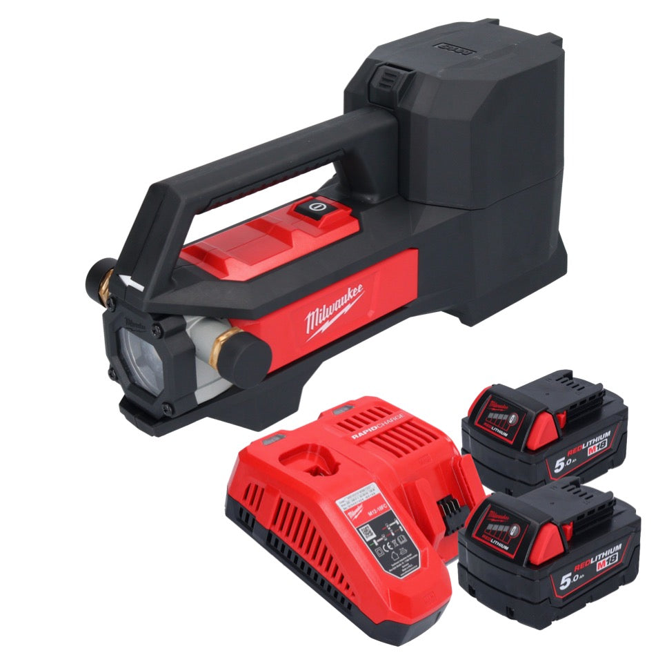 Milwaukee M18 BTP-502 Akku Transferpumpe 18 V 1817 l/h + 2x Akku 5,0 Ah + Ladegerät