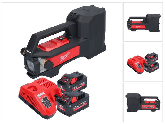 Pompe de transfert de batterie Milwaukee M18 BTP-552 18 V 1817 l/h + 2x batteries 5,5 Ah + chargeur