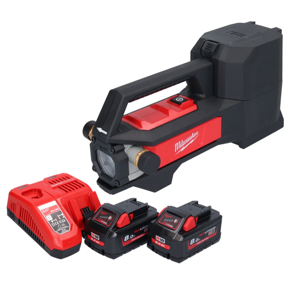 Milwaukee M18 BTP-802 Akku Transferpumpe 18 V 1817 l/h + 2x Akku 8,0 Ah + Ladegerät