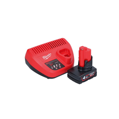 Appareil de nettoyage de tuyaux sur batterie Milwaukee M12 BDC8-401C 12 V + 1x batterie 4,0 Ah + chargeur + spirale + seau