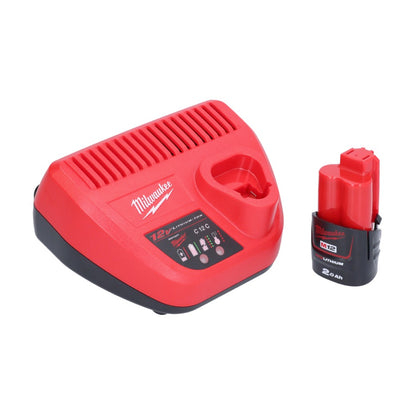 Pistolet à cartouche à batterie Milwaukee M12 PCG/310-201 12 V 310 ml + 1x batterie 2,0 Ah + chargeur