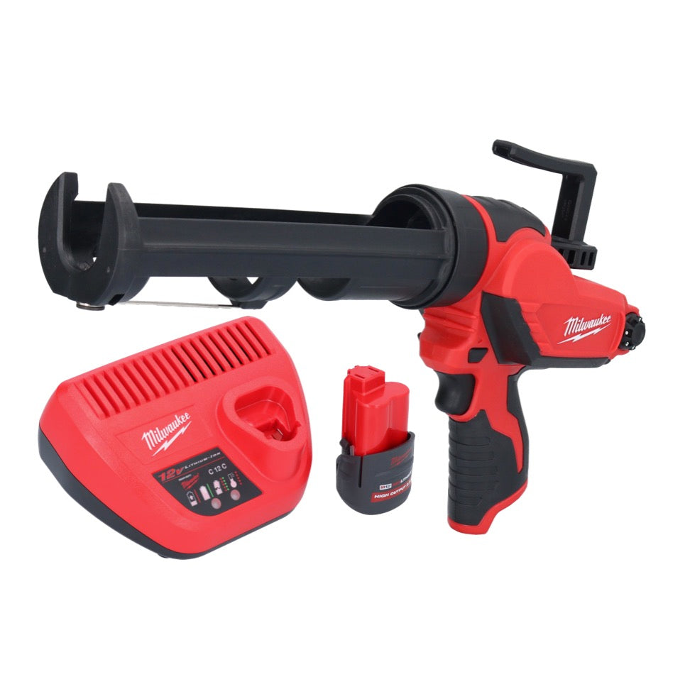 Milwaukee M12 PCG/310-251 Akku Kartuschenpresse 12 V 310 ml + 1x Akku 2,5 Ah + Ladegerät