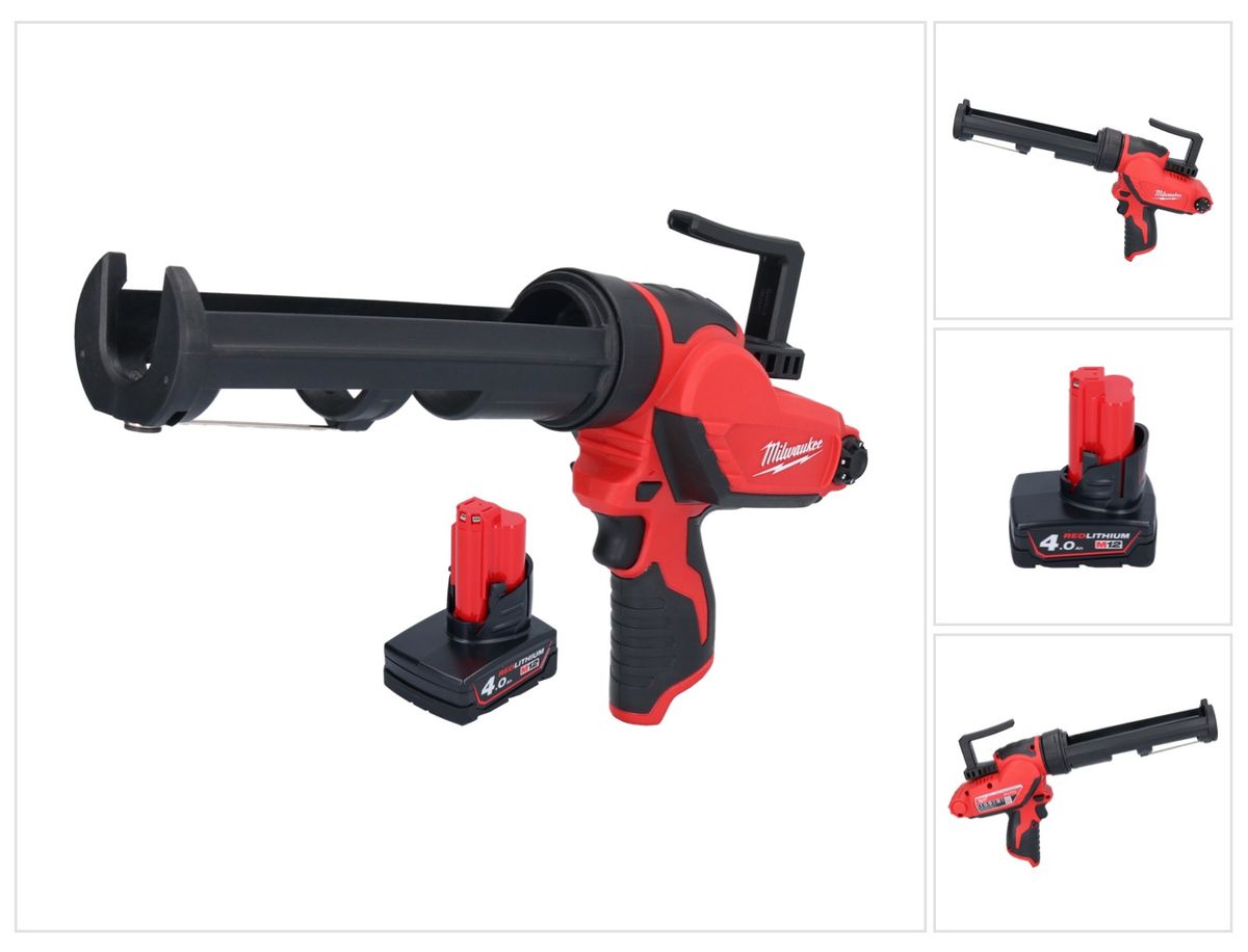 Pistolet à cartouche sans fil Milwaukee M12 PCG/310-401 12 V 310 ml + 1x batterie 4,0 Ah - sans chargeur