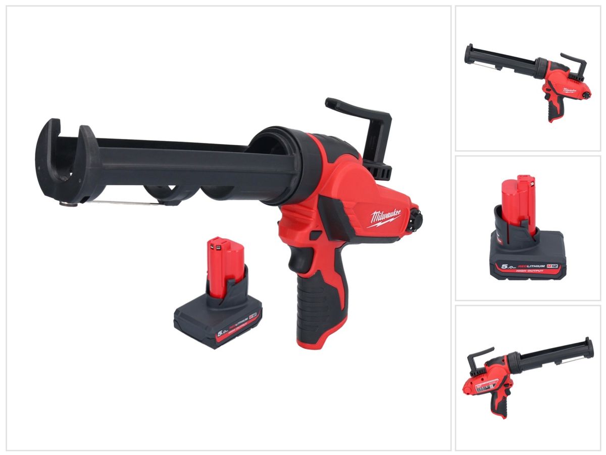 Pistolet à cartouche sans fil Milwaukee M12 PCG/310-501 12 V 310 ml + 1x batterie 5,0 Ah - sans chargeur