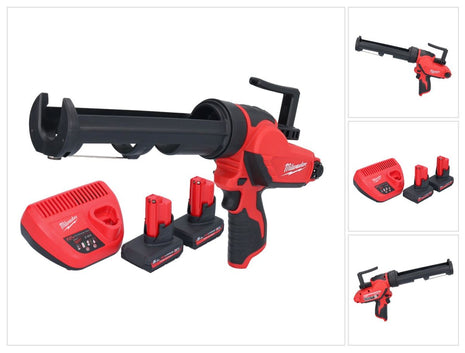 Pistolet à cartouche avec batterie Milwaukee M12 PCG/310-502 12 V 310 ml + 2x batteries 5,0 Ah + chargeur