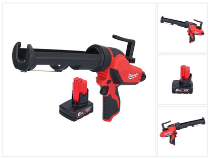 Pistolet à cartouche sans fil Milwaukee M12 PCG/310-601 12 V 310 ml + 1x batterie 6,0 Ah - sans chargeur