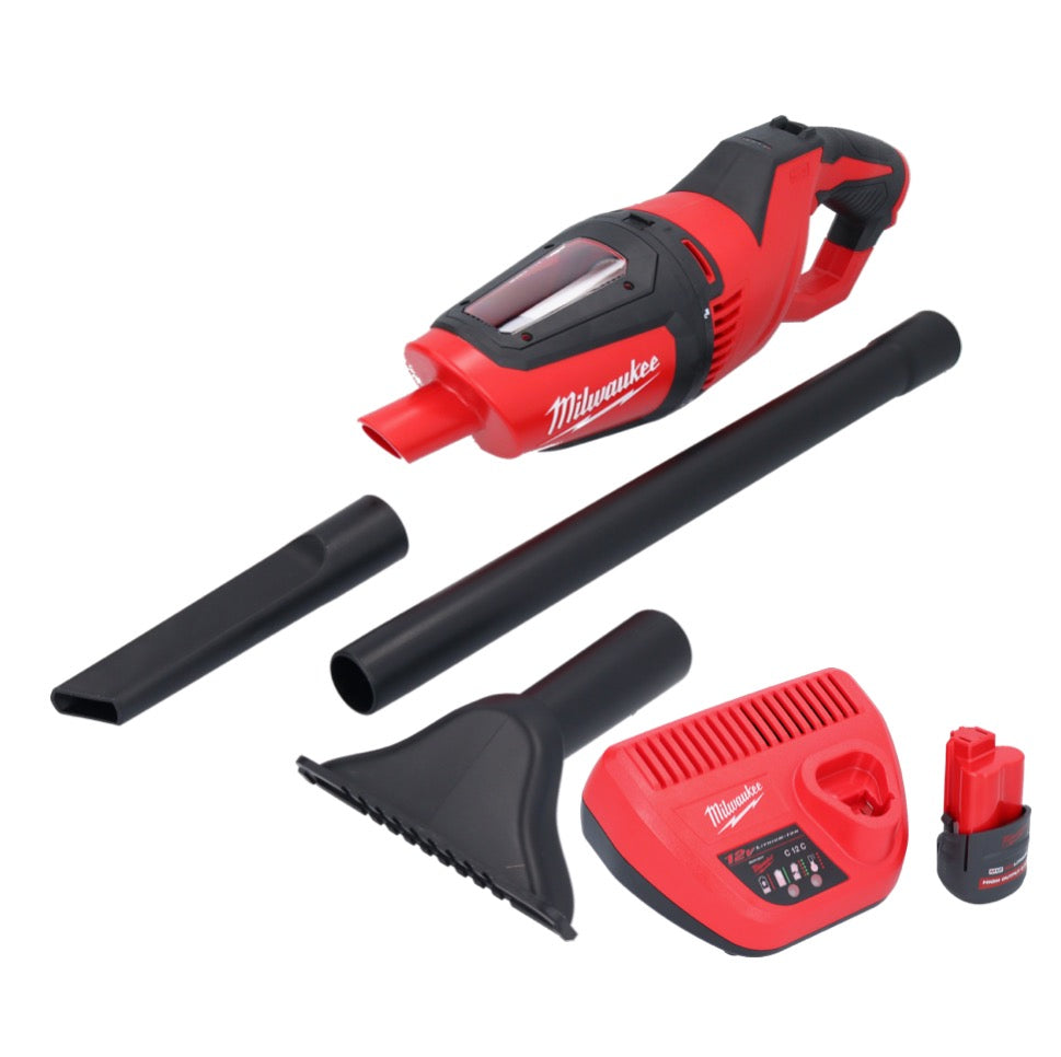 Milwaukee M12 HV-251 Akku Staubsauger 12 V + 1x Akku 2,5 Ah + Ladegerät