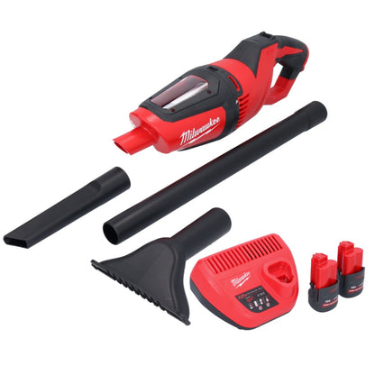 Aspirateur à batterie Milwaukee M12 HV-252 12 V + 2x batteries 2,5 Ah + chargeur