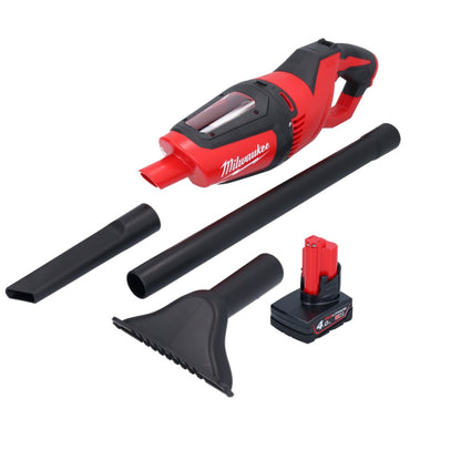 Aspirateur à batterie Milwaukee M12 HV-401 12 V + 1x batterie 4,0 Ah - sans chargeur