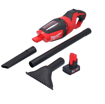 Aspirateur à batterie Milwaukee M12 HV-601 12 V + 1x batterie 6,0 Ah + chargeur