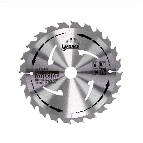 Makita Kreissägeblatt M Force 165 x 20 x 2 mm 24 Zähne ( A-89632 ) - Toolbrothers