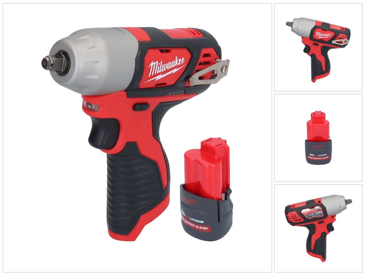 Milwaukee M12 BIW38-251 Akku Schlagschrauber 12 V 135 Nm 3/8˝ + 1x Akku 2,5 Ah - ohne Ladegerät