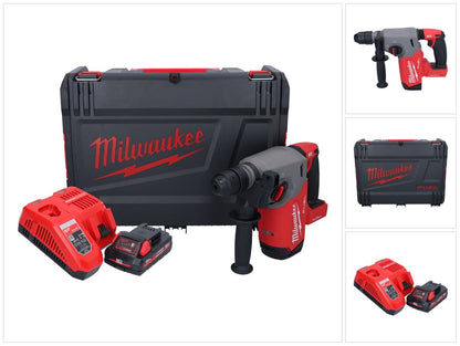 Marteau combiné à batterie Milwaukee M18 ONEFHX-301X 18 V 2,5 J SDS-Plus brushless + 1x batterie 3,0 Ah + chargeur + boîtier HD