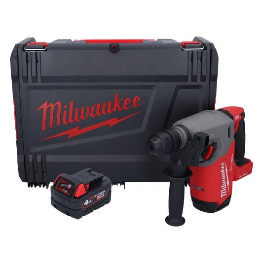 Marteau combiné à batterie Milwaukee M18 ONEFHX-401X 18 V 2,5 J SDS-Plus brushless + 1x batterie 4,0 Ah + boîtier HD - sans chargeur