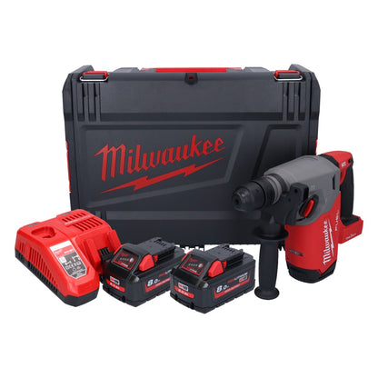 Marteau combiné à batterie Milwaukee M18 ONEFHX-802X 18 V 2,5 J SDS-Plus brushless + 2x batterie 8,0 Ah + chargeur + boîtier HD