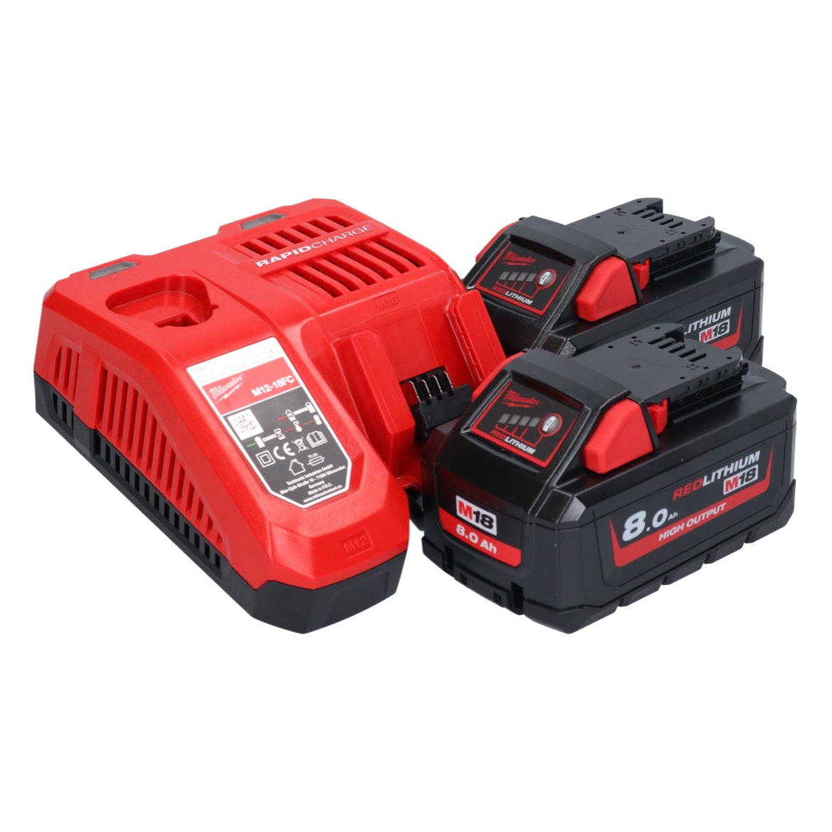 Marteau combiné à batterie Milwaukee M18 ONEFHX-802X 18 V 2,5 J SDS-Plus brushless + 2x batterie 8,0 Ah + chargeur + boîtier HD