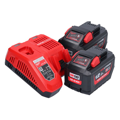 Milwaukee M18 FCVN24-122 Akku Betonrüttler 18 V 2,4 m Brushless + 2x Akku 12,0 Ah + Ladegerät