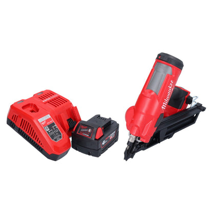 Cloueur à batterie Milwaukee M18 FFN-401 18 V 50 - 90 mm sans balais + 1x batterie 4,0 Ah + chargeur