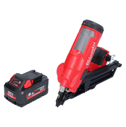 Cloueur à batterie Milwaukee M18 FFN-551 18 V 50 - 90 mm sans balais + 1x batterie 5,5 Ah - sans chargeur