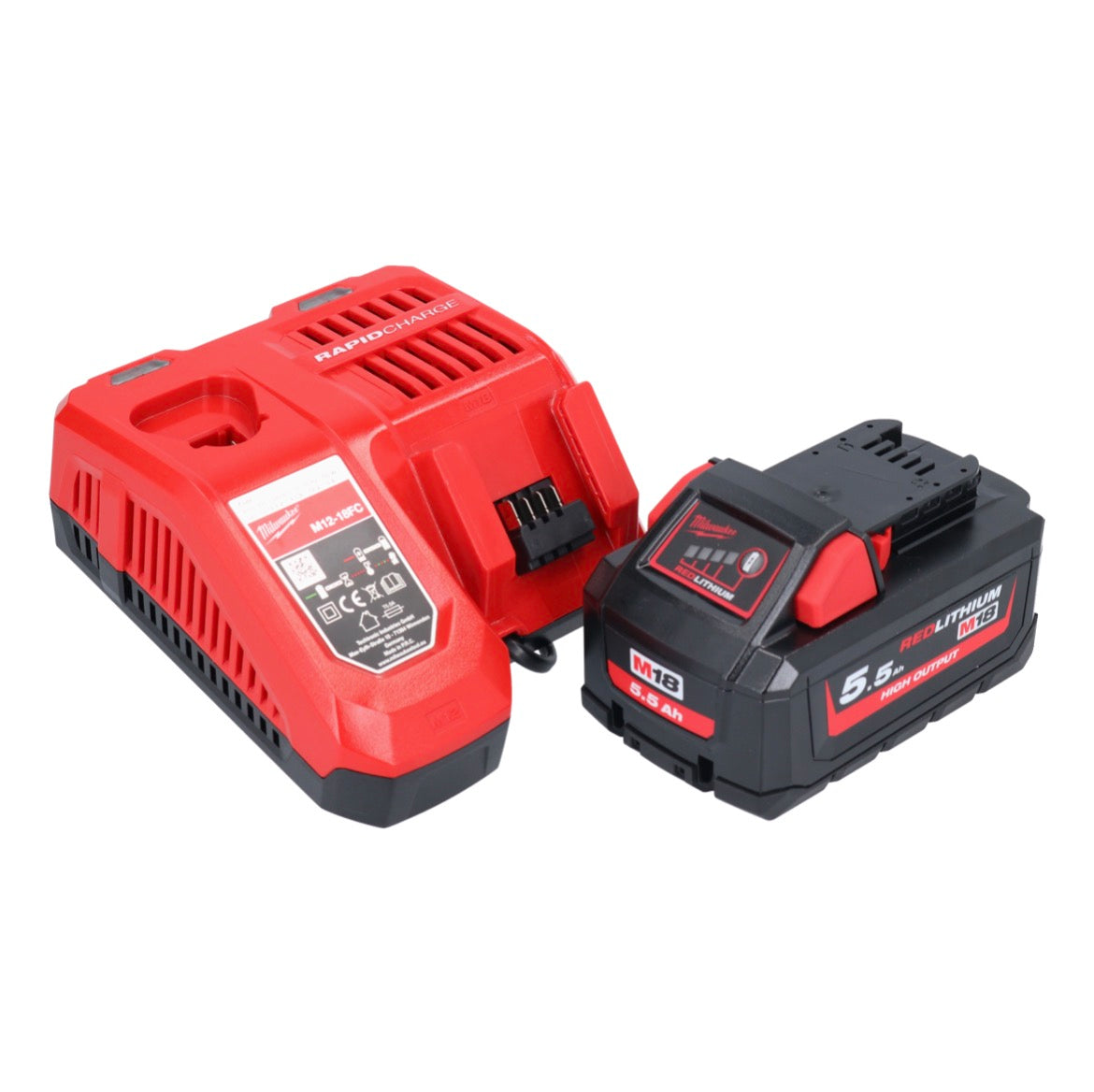 Cloueur à batterie Milwaukee M18 FFN-551 18 V 50 - 90 mm sans balai + 1x batterie 5,5 Ah + chargeur