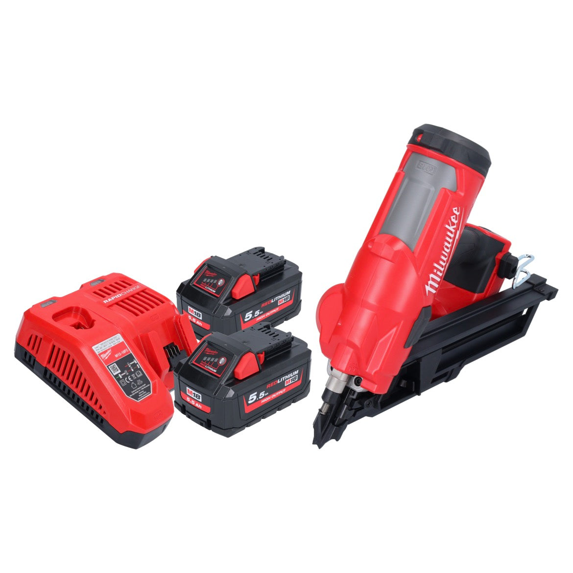 Milwaukee M18 FFN-552 Akku Nagler 18 V 50 - 90 mm Brushless + 2x Akku 5,5 Ah + Ladegerät