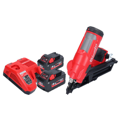 Cloueur à batterie Milwaukee M18 FFN-552 18 V 50 - 90 mm sans balais + 2x batteries 5,5 Ah + chargeur