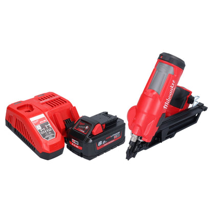 Cloueur à batterie Milwaukee M18 FFN-801 18 V 50 - 90 mm sans balai + 1x batterie 8,0 Ah + chargeur