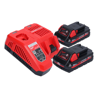 Cloueur à batterie Milwaukee M18 FN16GA-302 18 V 32 - 64 mm sans balais + 2x batteries 3,0 Ah + chargeur