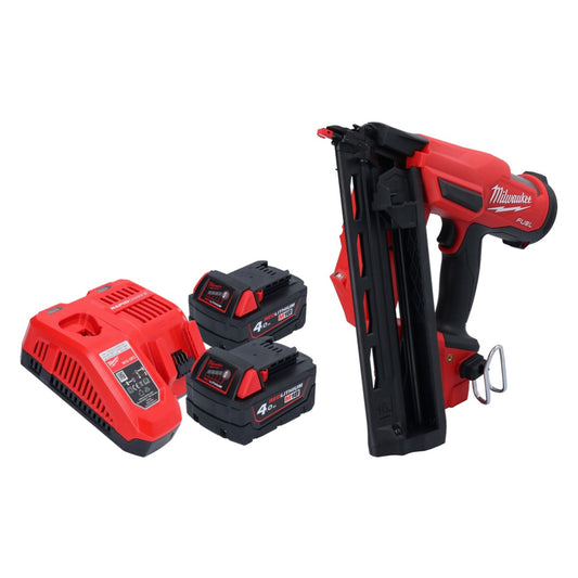 Cloueur à batterie Milwaukee M18 FN16GA-402 18 V 32 - 64 mm sans balais + 2x batteries 4,0 Ah + chargeur