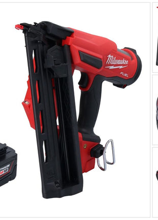 Cloueur à batterie Milwaukee M18 FN16GA-501 18 V 32 - 64 mm sans balais + 1x batterie 5,0 Ah - sans chargeur