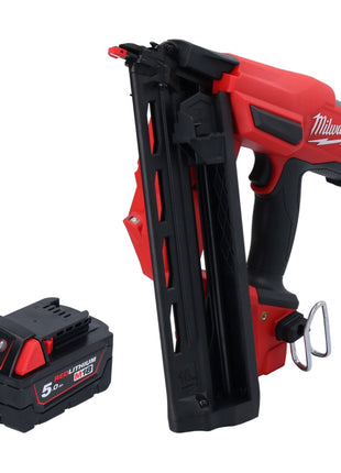 Cloueur à batterie Milwaukee M18 FN16GA-501 18 V 32 - 64 mm sans balais + 1x batterie 5,0 Ah - sans chargeur