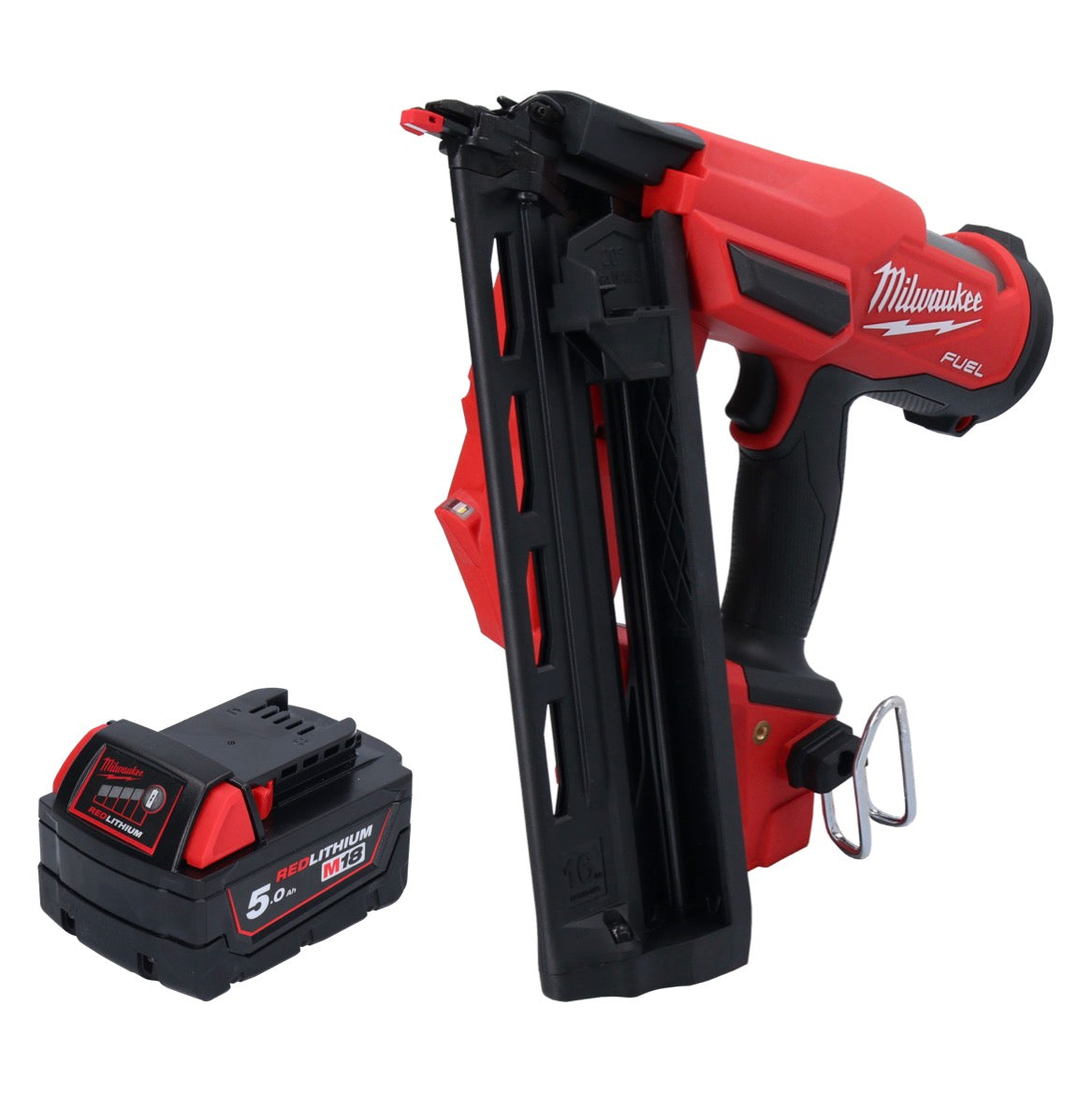 Cloueur à batterie Milwaukee M18 FN16GA-501 18 V 32 - 64 mm sans balais + 1x batterie 5,0 Ah - sans chargeur